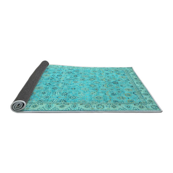 Sideview of Oriental Light Blue Traditional Rug, abs2766lblu