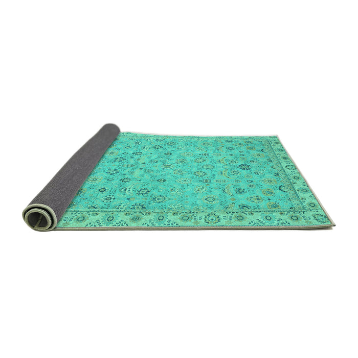 Sideview of Oriental Turquoise Traditional Rug, abs2766turq