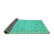 Sideview of Oriental Turquoise Traditional Rug, abs2766turq