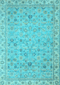 Oriental Light Blue Traditional Rug, abs2766lblu