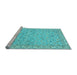 Sideview of Machine Washable Oriental Light Blue Traditional Rug, wshabs2766lblu