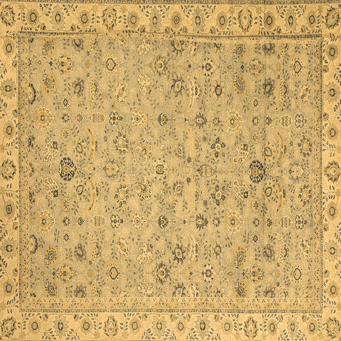 Square Oriental Brown Traditional Rug, abs2766brn