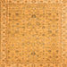 Square Machine Washable Oriental Orange Traditional Area Rugs, wshabs2766org