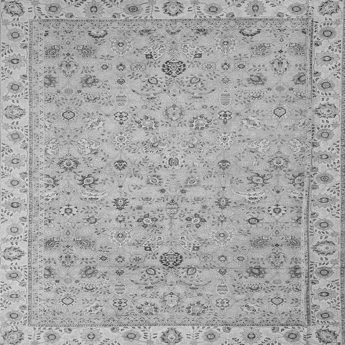 Square Machine Washable Oriental Gray Traditional Rug, wshabs2766gry