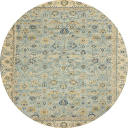 Round Machine Washable Abstract Brown Rug, wshabs2766