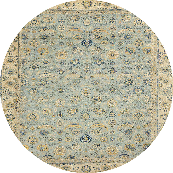 Round Machine Washable Abstract Brown Rug, wshabs2766