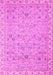 Machine Washable Oriental Pink Traditional Rug, wshabs2766pnk