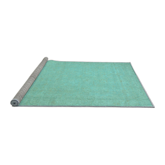 Sideview of Machine Washable Abstract Light Blue Modern Rug, wshabs2767lblu