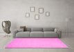 Machine Washable Abstract Pink Modern Rug in a Living Room, wshabs2767pnk