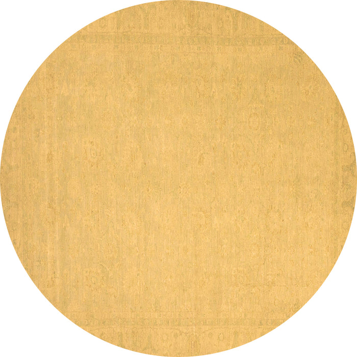 Round Abstract Brown Modern Rug, abs2767brn