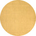 Round Abstract Brown Modern Rug, abs2767brn