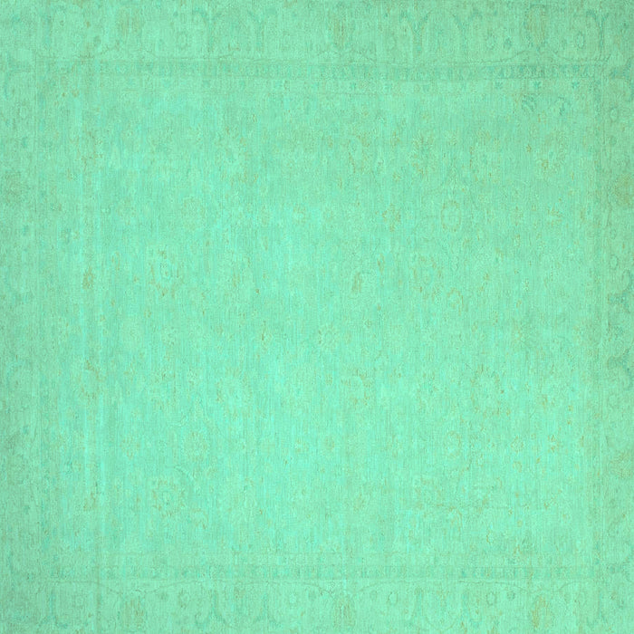 Square Abstract Turquoise Modern Rug, abs2767turq