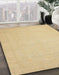 Abstract Yellow Modern Rug in Family Room, abs2767