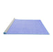 Sideview of Machine Washable Abstract Blue Modern Rug, wshabs2767blu