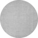 Round Machine Washable Abstract Gray Modern Rug, wshabs2767gry