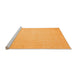 Sideview of Machine Washable Abstract Orange Modern Area Rugs, wshabs2767org