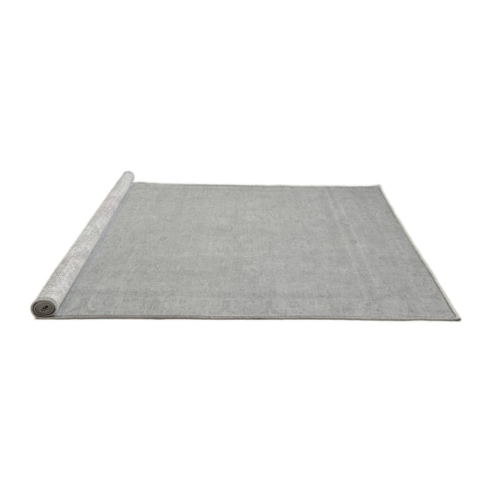 Sideview of Machine Washable Abstract Gray Modern Rug, wshabs2767gry