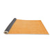 Sideview of Abstract Orange Modern Rug, abs2767org