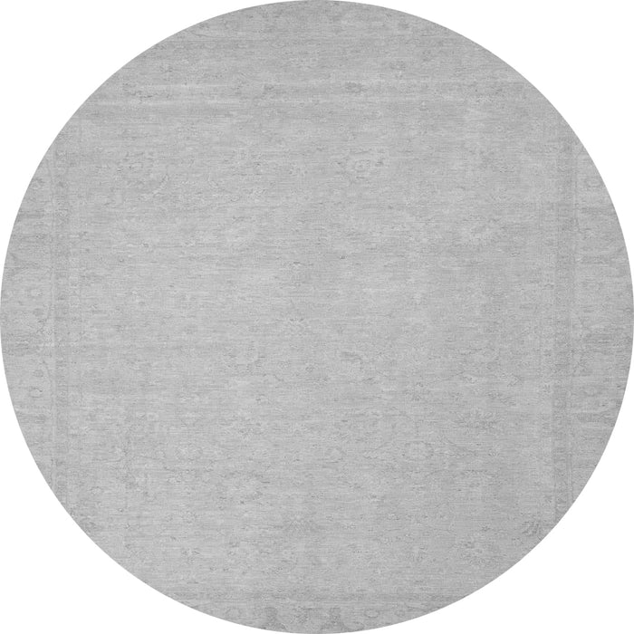 Round Abstract Gray Modern Rug, abs2767gry