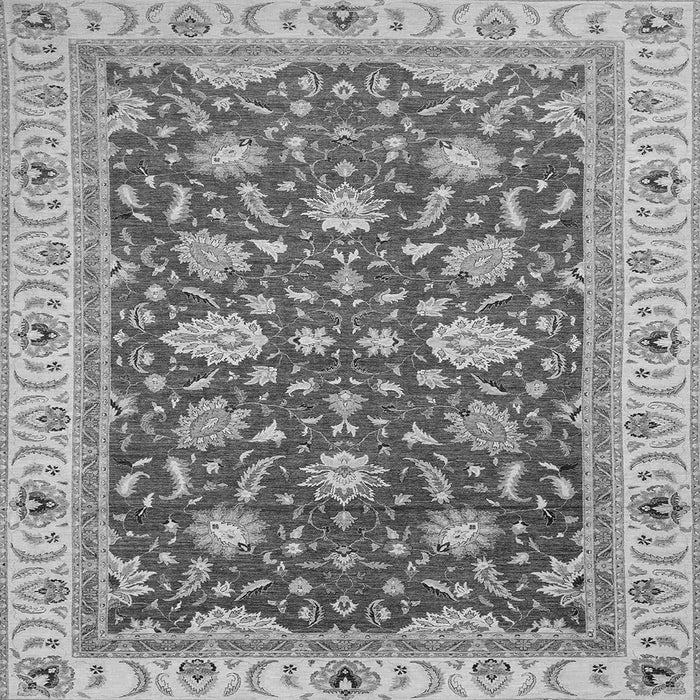 Square Machine Washable Oriental Gray Traditional Rug, wshabs2768gry