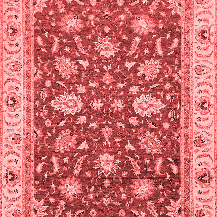 Machine Washable Oriental Red Traditional Rug, wshabs2768red