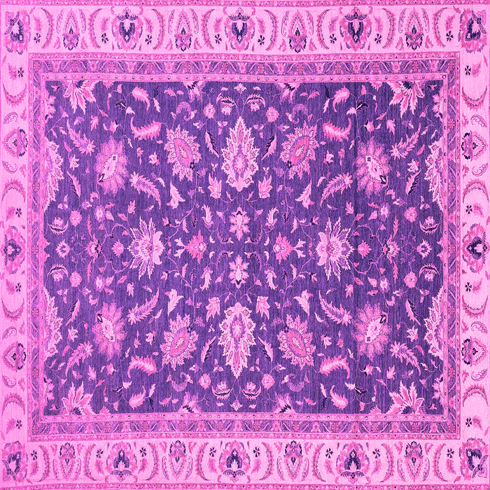 Square Oriental Pink Traditional Rug, abs2768pnk