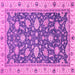 Square Oriental Pink Traditional Rug, abs2768pnk