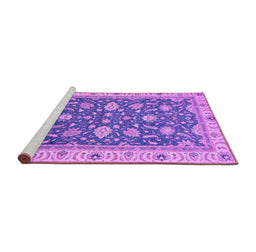 Sideview of Machine Washable Oriental Purple Traditional Area Rugs, wshabs2768pur