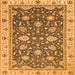 Square Oriental Orange Traditional Rug, abs2768org