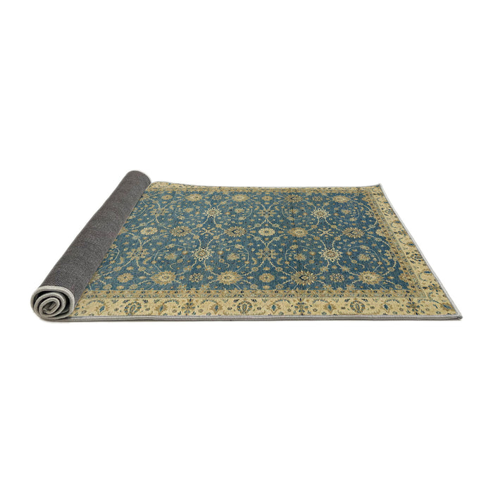 Sideview of Abstract Dark Khaki Green Oriental Rug, abs2769