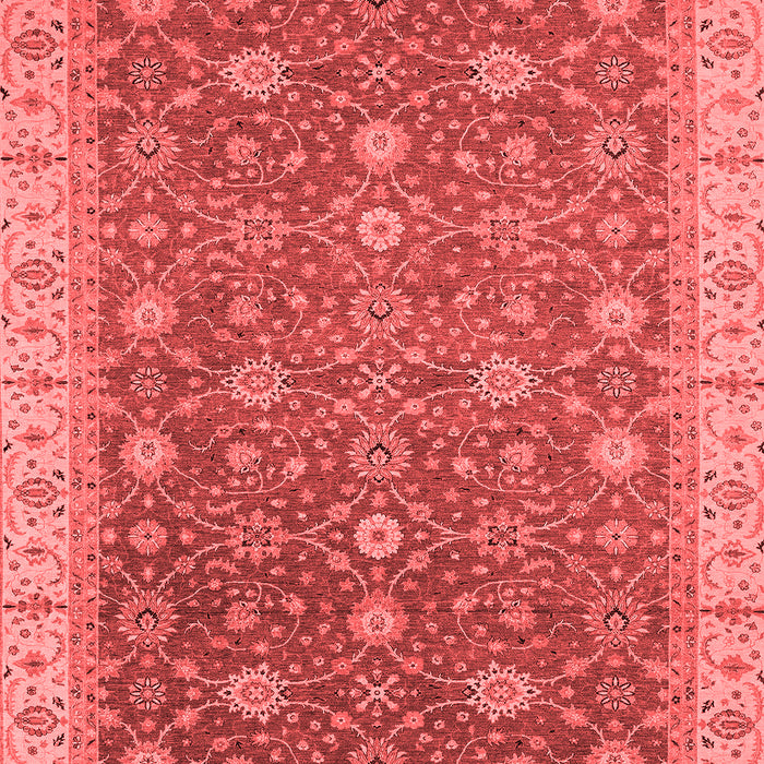Machine Washable Oriental Red Traditional Rug, wshabs2769red