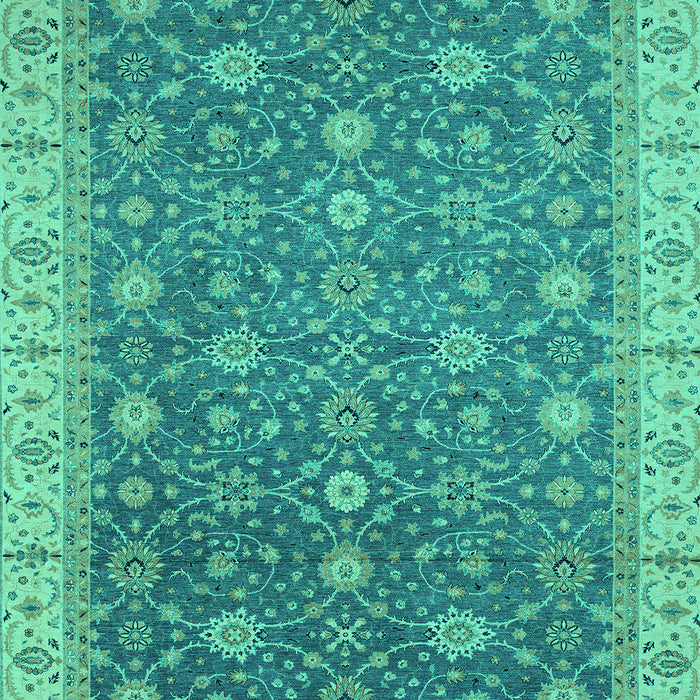 Machine Washable Oriental Turquoise Traditional Area Rugs, wshabs2769turq