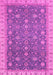 Machine Washable Oriental Pink Traditional Rug, wshabs2769pnk