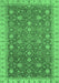 Machine Washable Oriental Emerald Green Traditional Area Rugs, wshabs2769emgrn