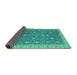 Sideview of Oriental Turquoise Traditional Rug, abs2769turq