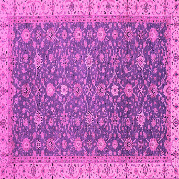 Square Oriental Pink Traditional Rug, abs2769pnk