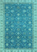 Machine Washable Oriental Light Blue Traditional Rug, wshabs2769lblu