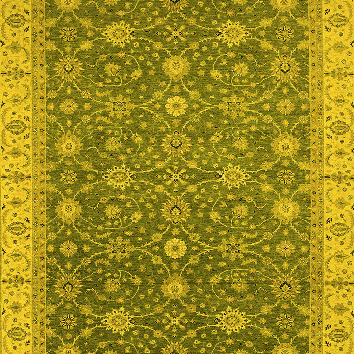 Machine Washable Oriental Yellow Traditional Rug, wshabs2769yw