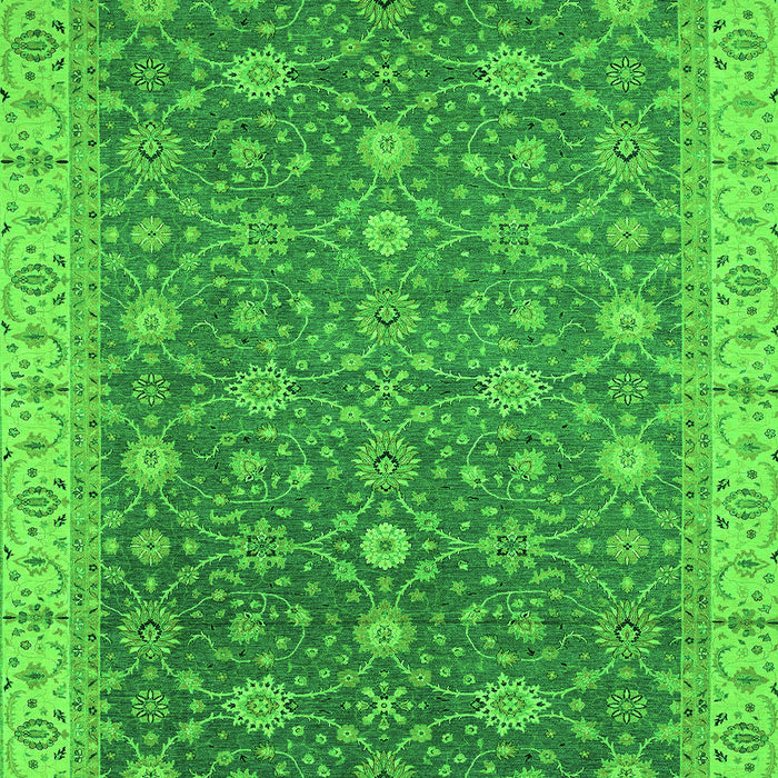 Machine Washable Oriental Green Traditional Area Rugs, wshabs2769grn