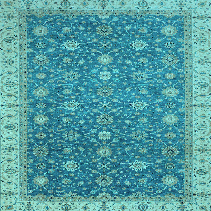 Square Oriental Light Blue Traditional Rug, abs2769lblu