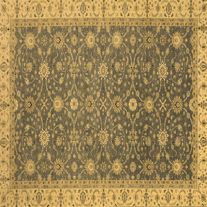 Square Oriental Brown Traditional Rug, abs2769brn