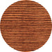 Round Oriental Orange Modern Rug, abs276org