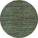 Round Machine Washable Oriental Light Blue Modern Rug, wshabs276lblu