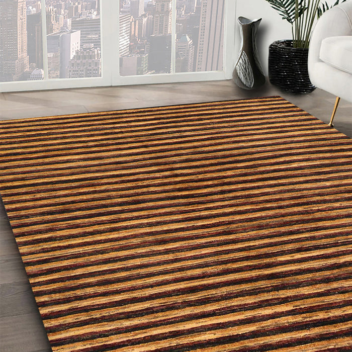 Abstract Red Oriental Rug in Family Room, abs276