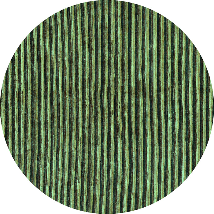 Round Machine Washable Oriental Turquoise Modern Area Rugs, wshabs276turq