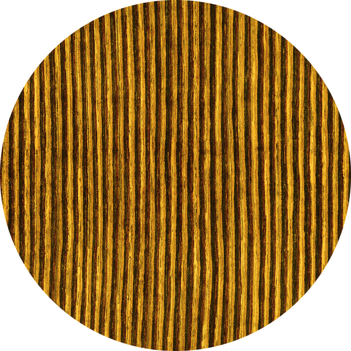 Round Oriental Yellow Modern Rug, abs276yw