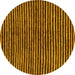 Round Oriental Yellow Modern Rug, abs276yw