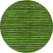 Round Oriental Green Modern Rug, abs276grn