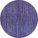 Round Oriental Blue Modern Rug, abs276blu