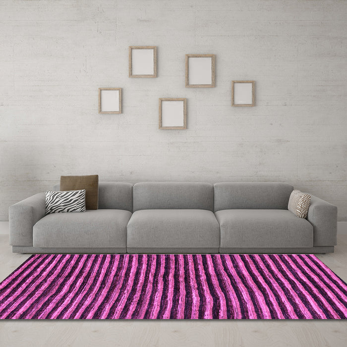 Machine Washable Oriental Purple Modern Area Rugs in a Living Room, wshabs276pur